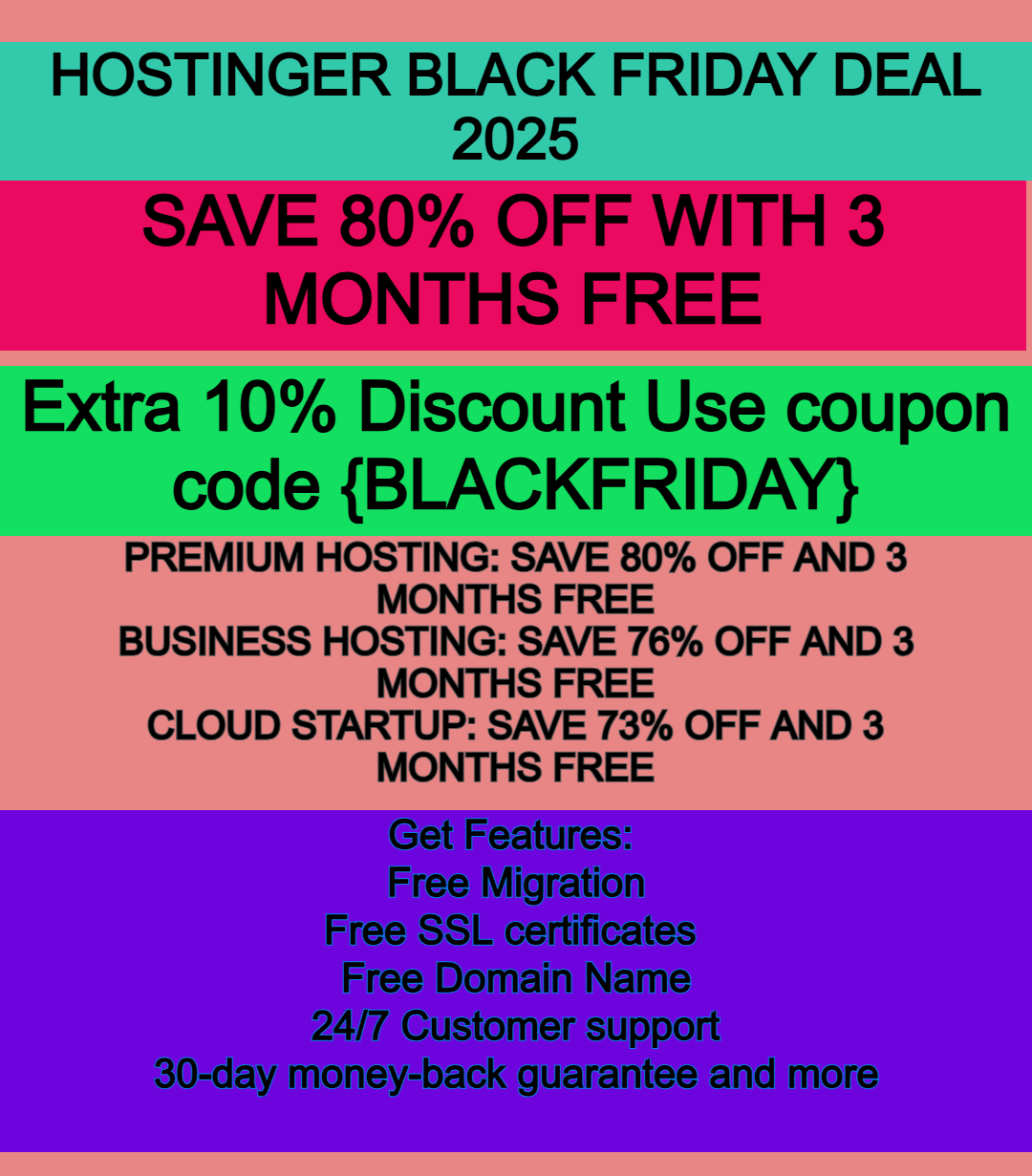 Hostinger Black friday deals
