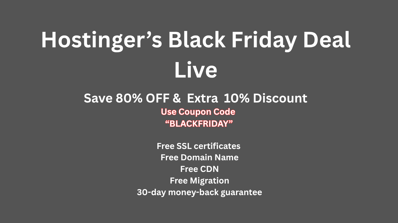 Hostinger Black Friday Deal Live