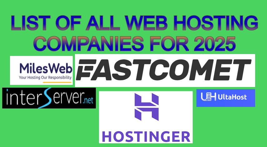 list of hosting company