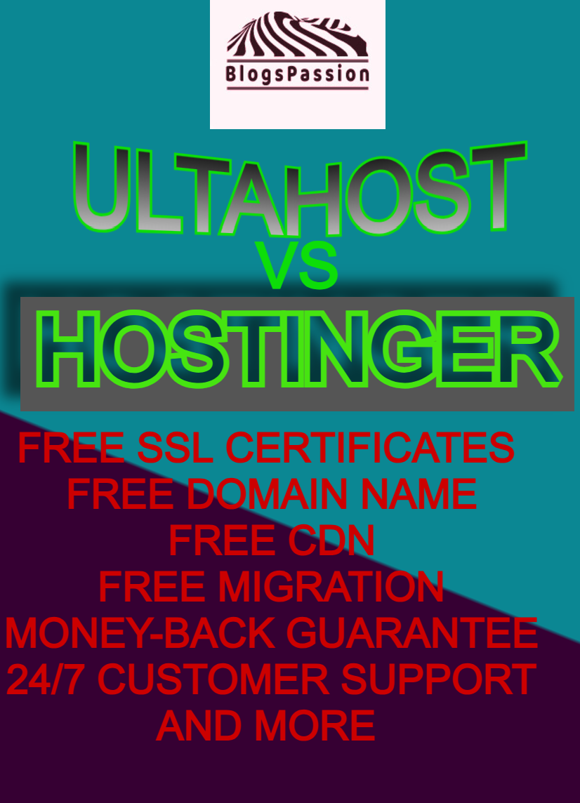 Hostinger VS Ultahost Hosing Review In Hindi