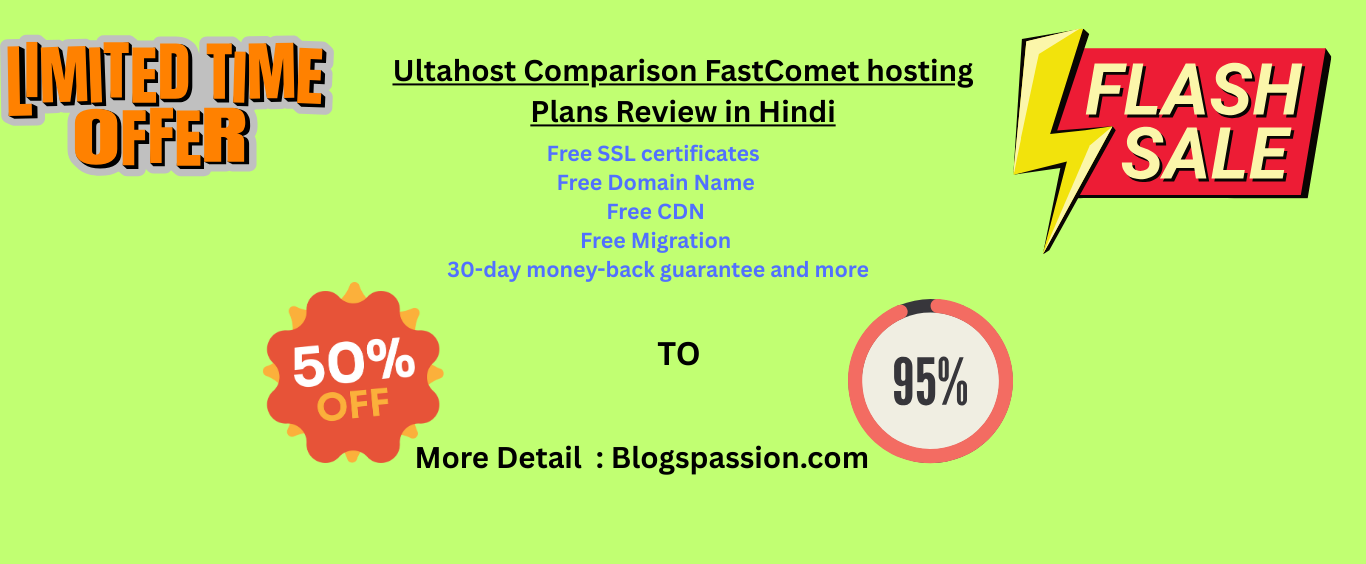 Ultahost Comparison FastComet hosting Plans Review in Hindi